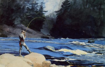 クアナニッチ湖セント ウィンズロウ ホーマー水彩 Oil Paintings